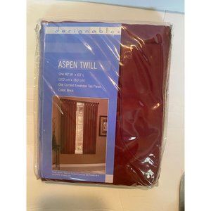 Designables Aspen Twill Corded Envelope Panel Curtain Color Brick